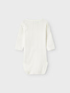 NAME IT Happy Cloud Dancer Body Suit CLOUD DANCER model front view