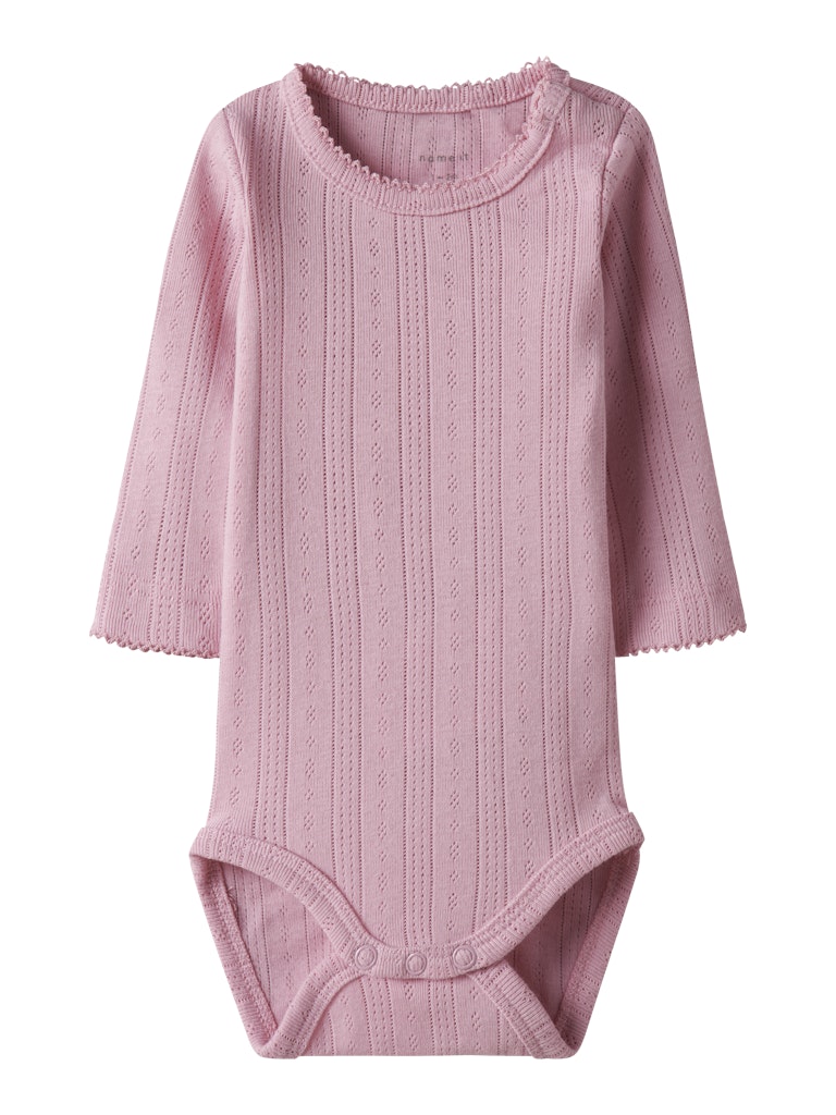 NAME IT Happy Cameo Pink Body Suit Cameo Pink front view
