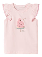 NAME IT Jodie Cap Sleeve Ballerina Top Ballerina front view