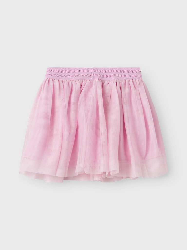 Girl's Nutulle Skirt-Pink Frosting-Back View