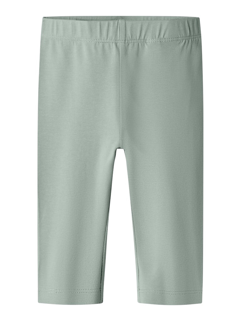 Mini Girl's Vivian Capri Legging-Aqua Gray-Front View