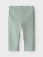 NAME IT Vivian Capri Legging-Aqua Gray Aqua Gray model front view