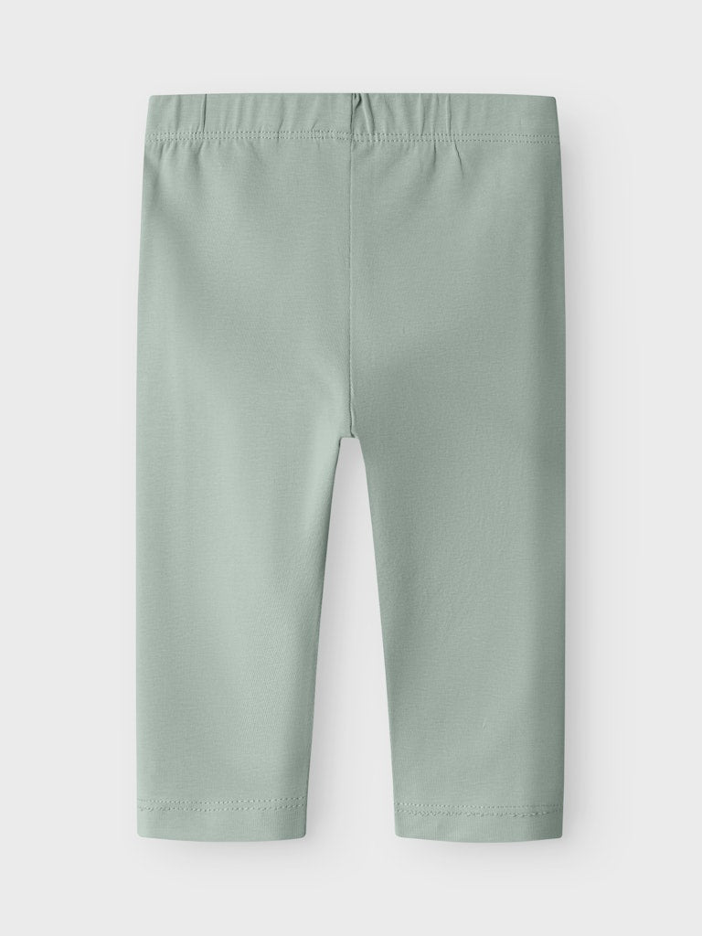 NAME IT Vivian Capri Legging-Aqua Gray Aqua Gray model front view