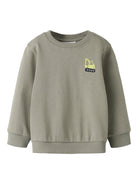 NAME IT Vallen Long Sleeve Sweat Shadow model front view