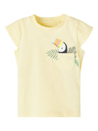 NAME IT Janna Cap Sleeve Top Double Cream model front view