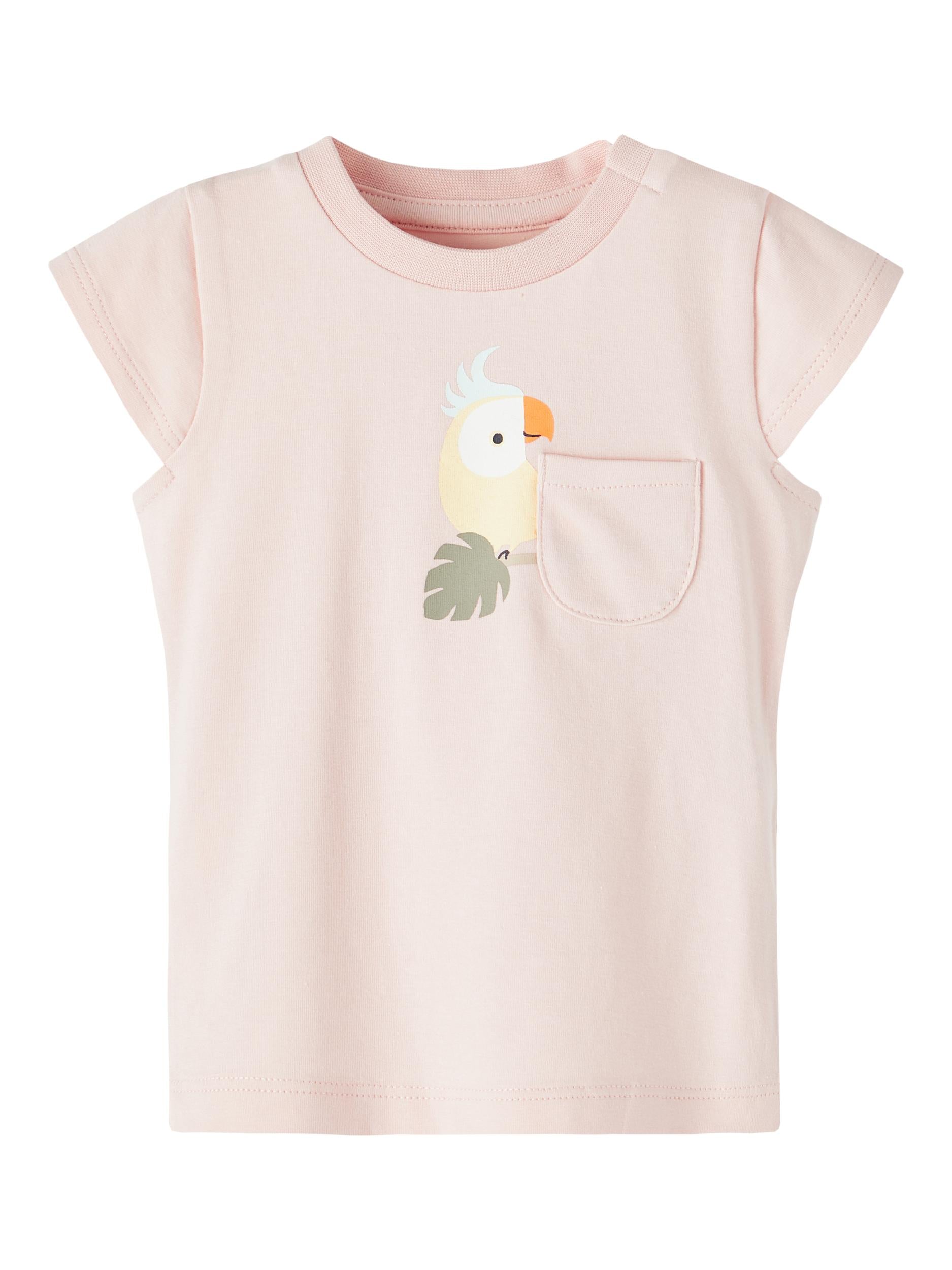 NAME IT Janna Cap Sleeve Top Rose Smoke front view
