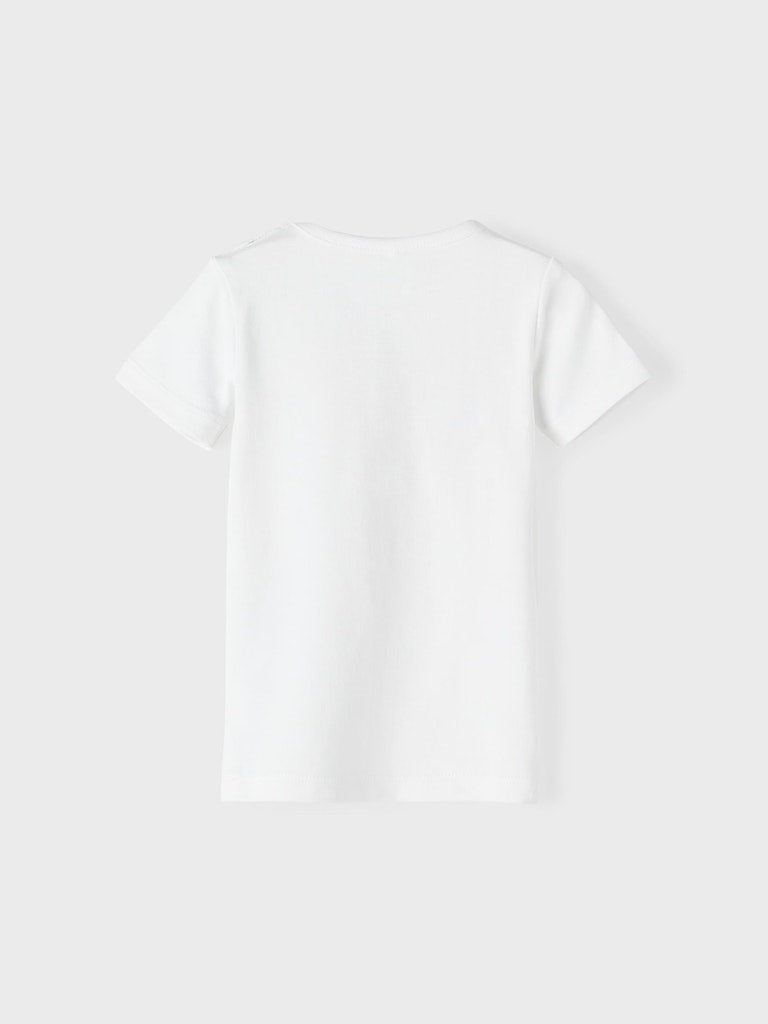 Boy's White Joggie Short Sleeve Top-Back View