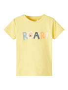NAME IT Jinus Short Sleeve Top Mock Orange model front view