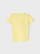 NAME IT Jinus Short Sleeve Top Mock Orange flat front view