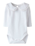 NAME IT Felia Long Sleeve Bodysuit-Bright White Bright White front view