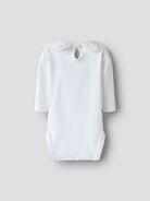NAME IT Felia Long Sleeve Bodysuit-Bright White Bright White model front view