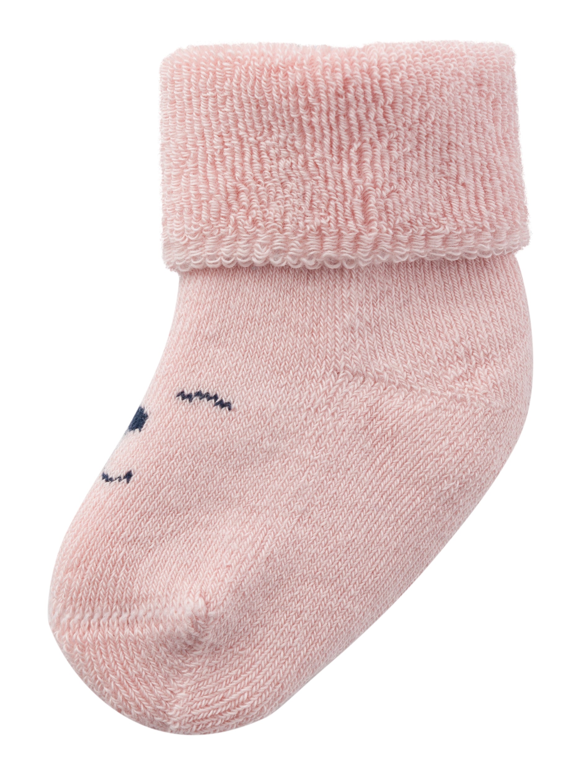 Girl's Tadda Terry Frotte Sock-Sepia Rose-Side View