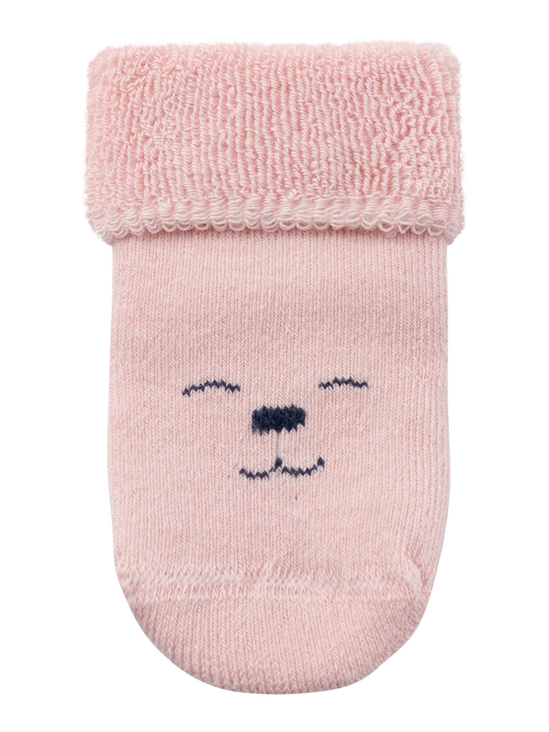 Girl's Tadda Terry Frotte Sock-Sepia Rose-Front View