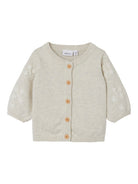 NAME IT Derinna Knit Cardigan-Peyote Melange peyote melange front view