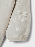 NAME IT Derinna Knit Cardigan-Peyote Melange peyote melange detail view