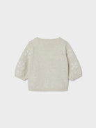 NAME IT Derinna Knit Cardigan-Peyote Melange peyote melange model front view