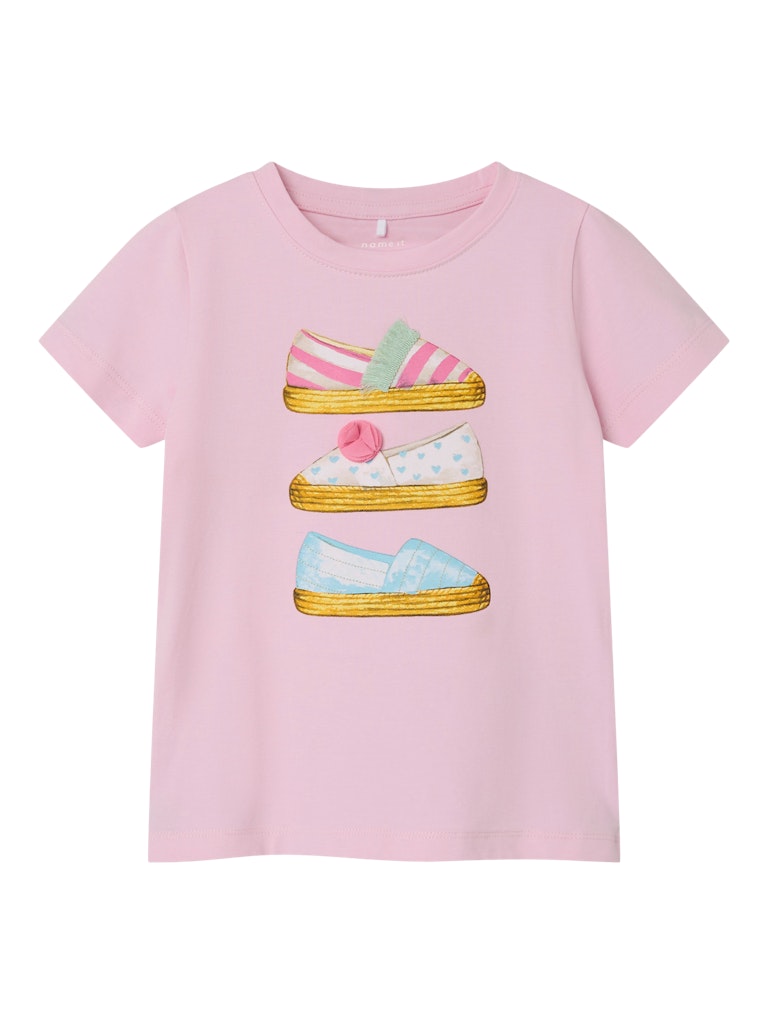 Girl's Fang Short Sleeve Top-Parfait Pink-Front View