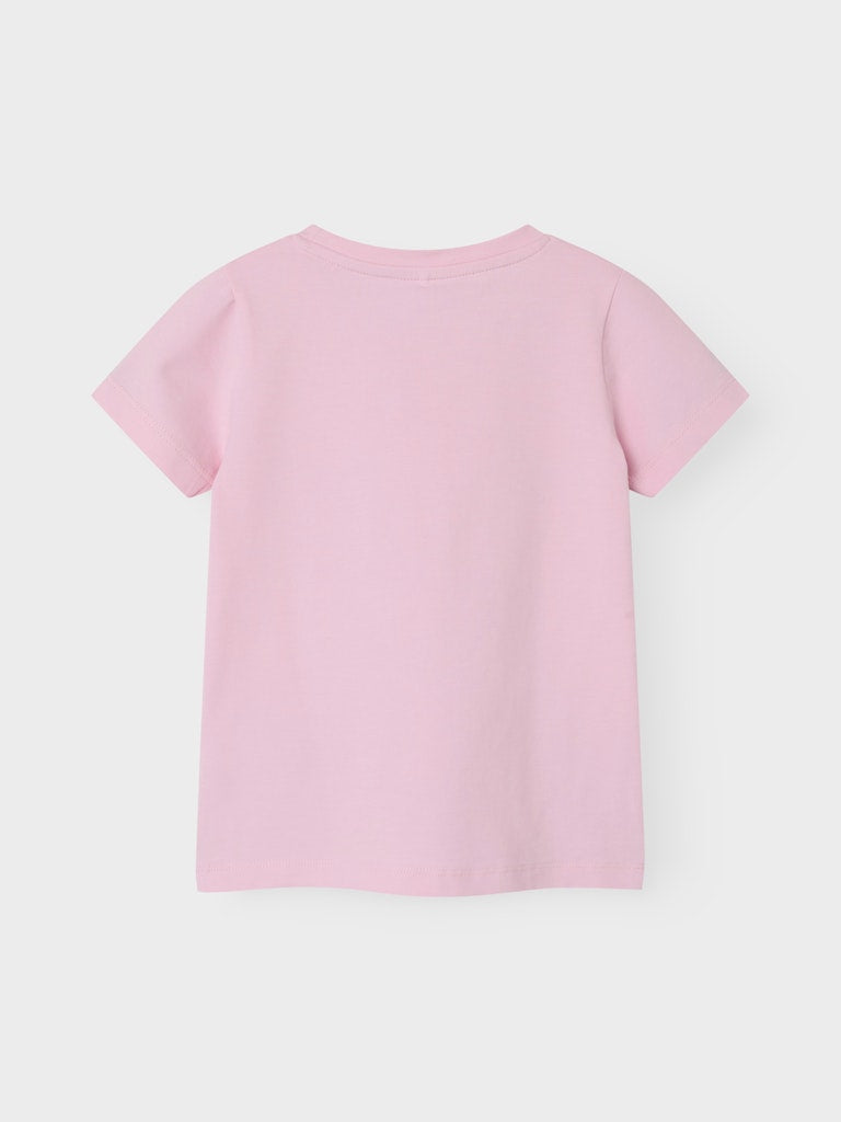 Girl's Fang Short Sleeve Top-Parfait Pink-Back View