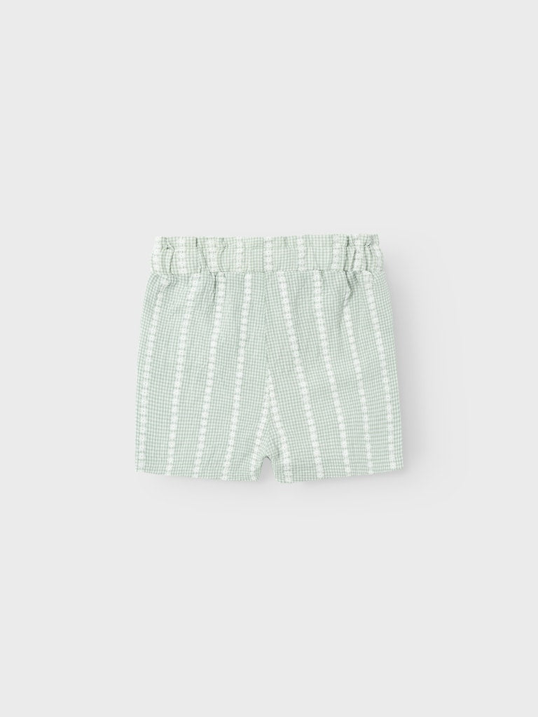 Girl's Hicheck Shorts-Silt Green-Back View
