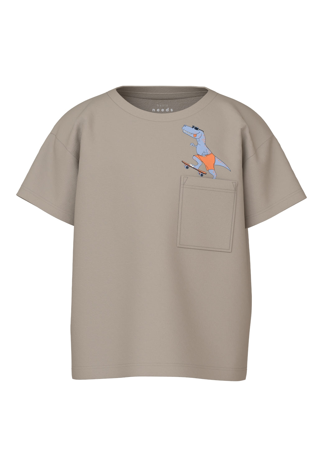 Boy's Vilian Short Sleeve Boxy Top-Pure Cashmere-Front View