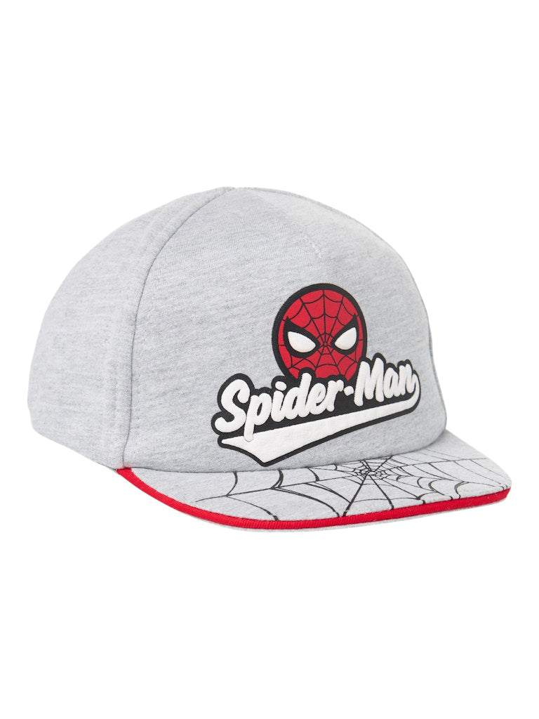 Boy's Marks Spiderman Cap Light Grey Melange-Side View