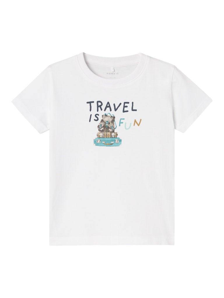 Boy's Jako Short Sleeve Top-Bright White-Front View