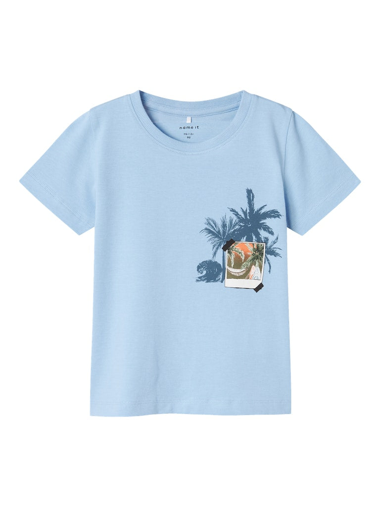 Boy's Hermol Short Sleeve Tee-Blue-Front View