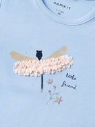 NAME IT Hyria Short Sleeve Top-Chambray Blue Chambray Blue detail view