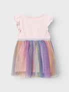 NAME IT Happi Short Sleeve Dress -Parfait Pink Parfait Pink model front view
