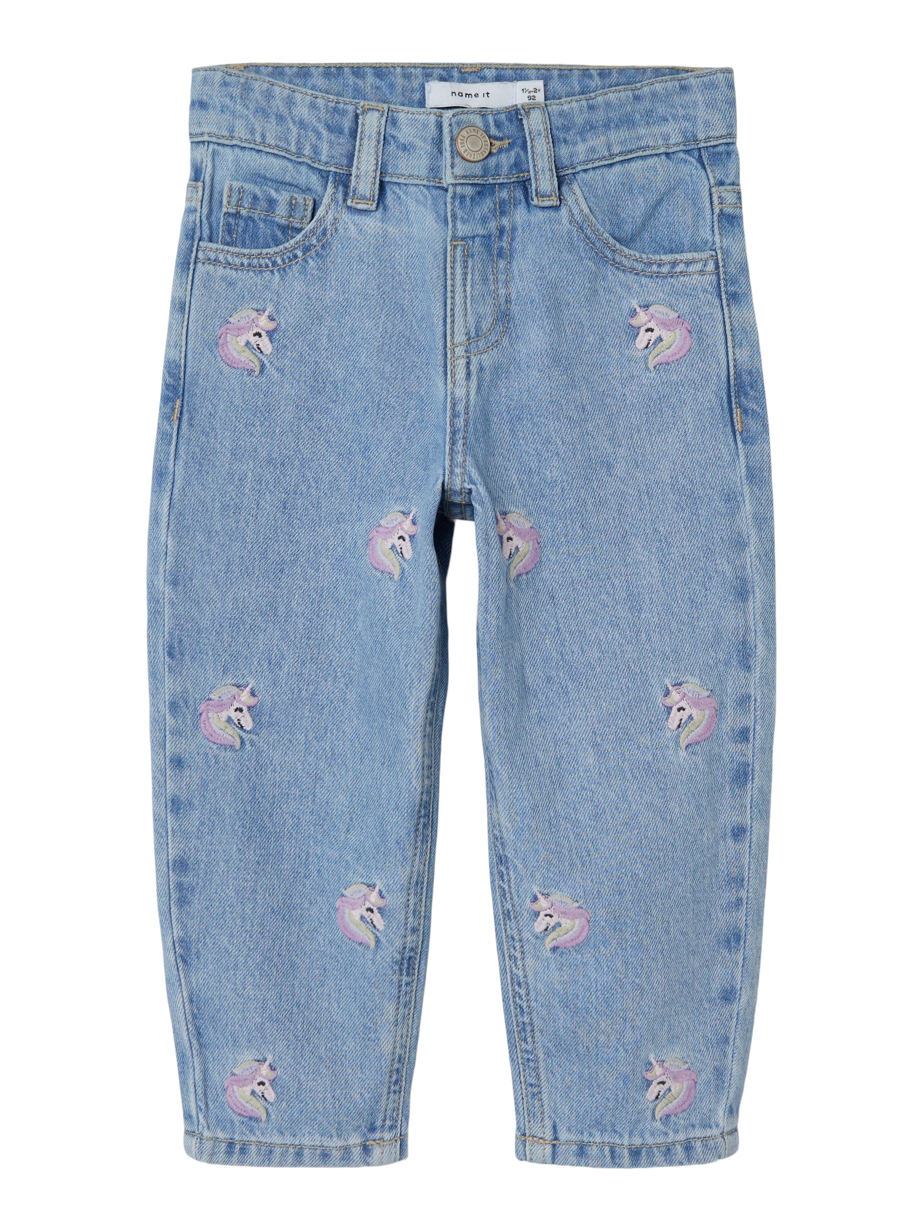 Girl's Bella Shaped Jeans 3285-Light Blue Denim-Front View