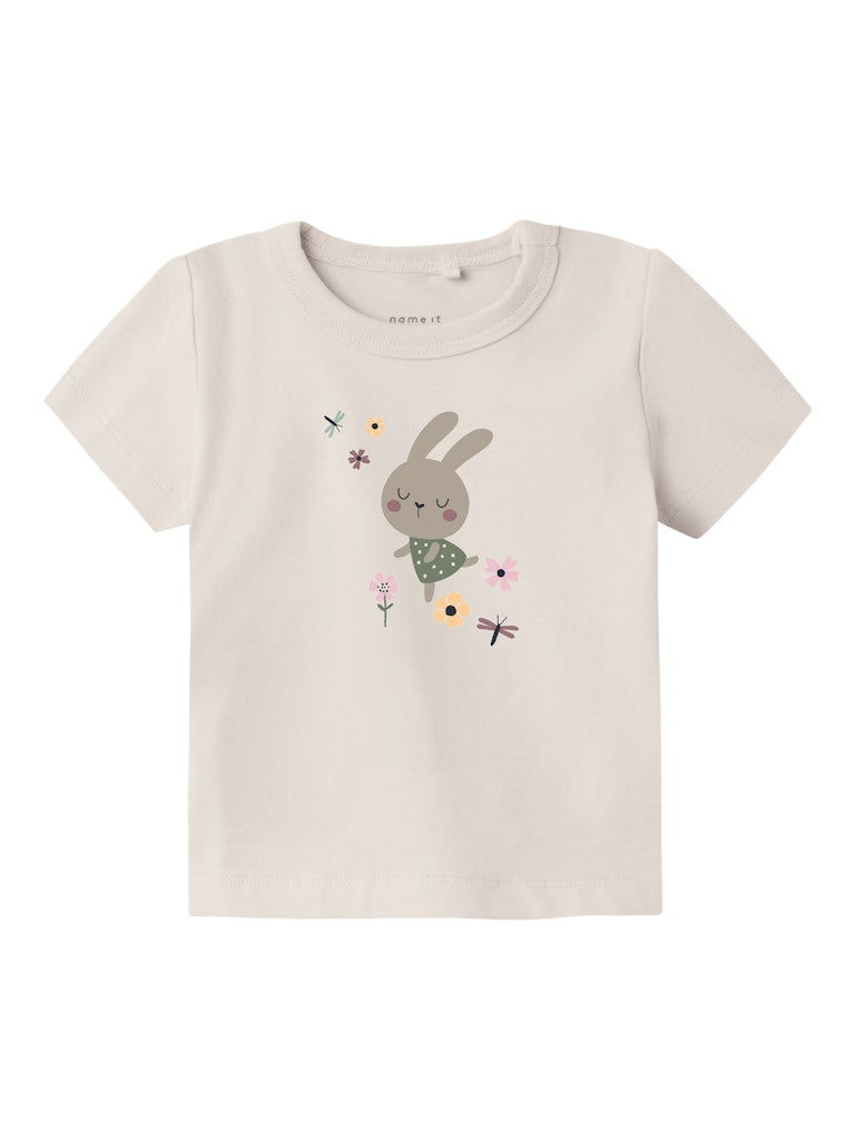 NAME IT Horia Short Sleeve Top -Jet Stream Jet Stream front view