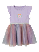 NAME IT Happi Short Sleeve Dress -Purple Rose Purple Rose front view