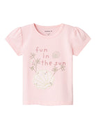 Girl's Jillina Short Sleeve Top-Parfait Pink-Front View