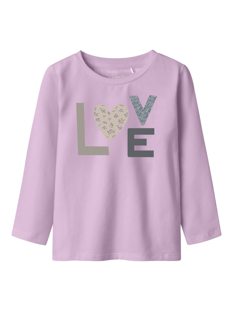 Girl's Theodora Long Sleeve Top-Winsome Orchid-Front View