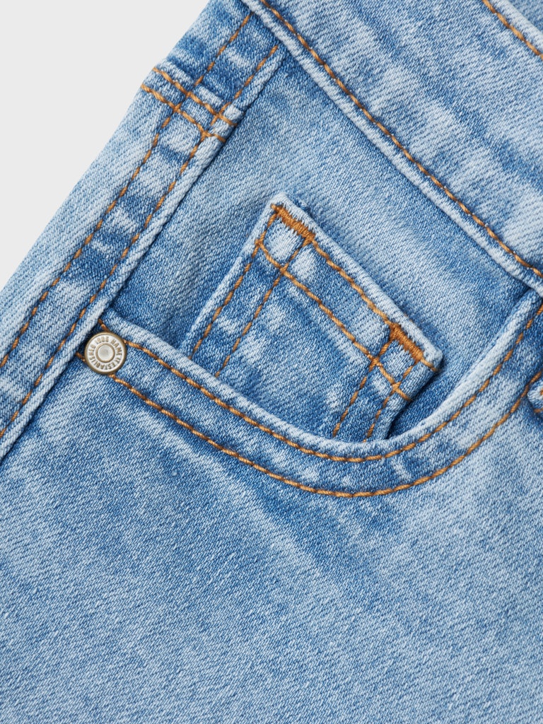 Poll Light Blue Bootcut Denim Jeans-Close up detail