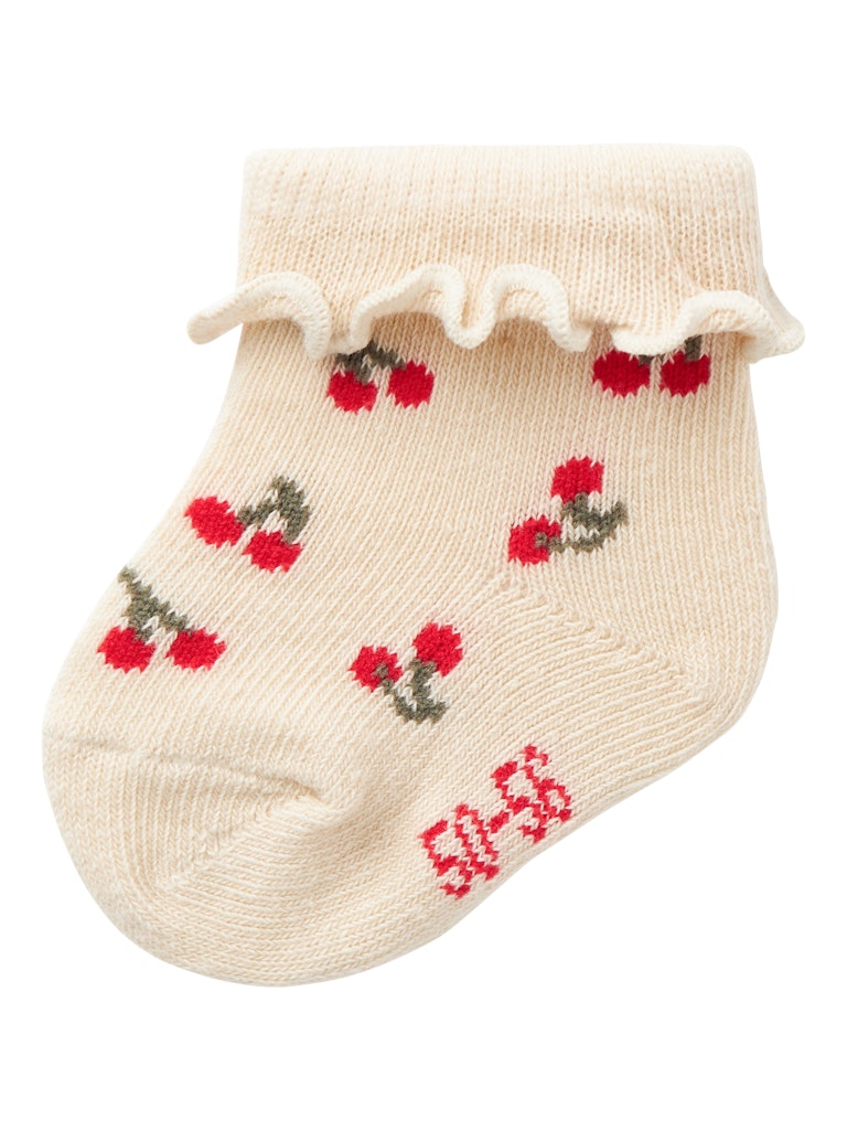 Newborn girl's Bittal Sock-Summer Sand-Side View