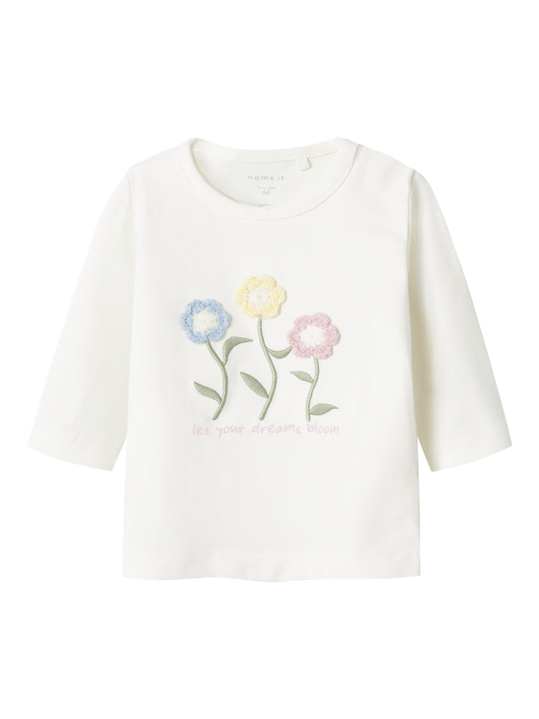 Girl's Tays Long Sleeve Top-Cloud Dancer-Front View