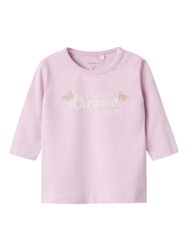 NAME IT Babia Long Sleeve Top-Winsome Orchid Winsome Orchid front view
