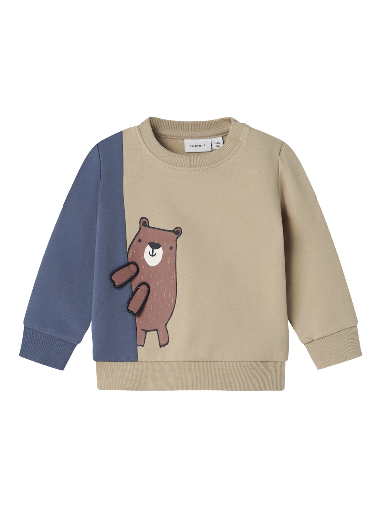 Mini Boy Tonno Long Sleeve Sweat-China Blue-Front View