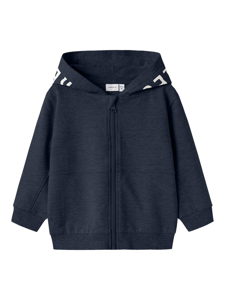 Boy's Temas Sweat Cardigan-Navy Blazer-Front View