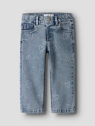 NAME IT Rose Straight Leg Jeans Medium Blue Denim front view
