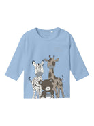 NAME IT Tumo Long Sleeve Top-China Blue China Blue front view
