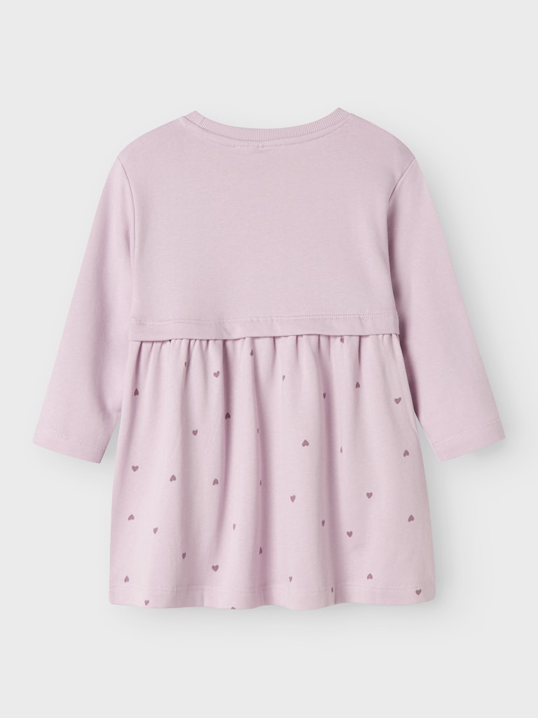 Girl's Valona Long Sleeve Sweat Dress-Winsome Orchid-Back View