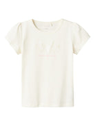 Mini Girl's Dunni Short Sleeve Top-Cloud Dancer-Front View