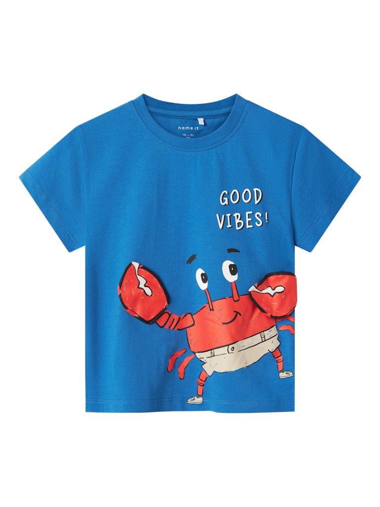 Mini Boy Fish Short Sleeve Top-Star Sapphire-Front View