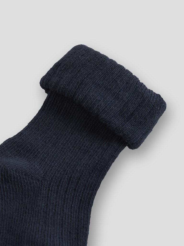 Nobbu Navy Sock-Rib design