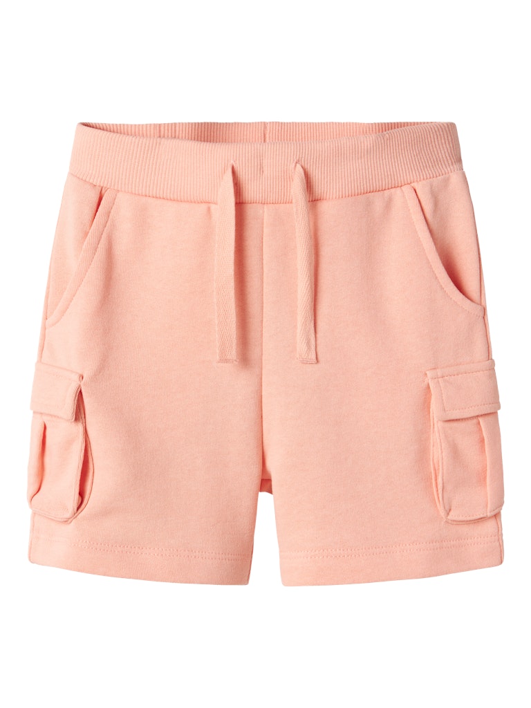 Boy's Oli Sweat Shorts-Peach Pearl-Front View