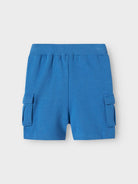 NAME IT Oli Sweat Shorts-Star Sapphire Star Sapphire model front view
