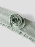 NAME IT Halley Headband-Aqua Gray Aqua Gray model front view