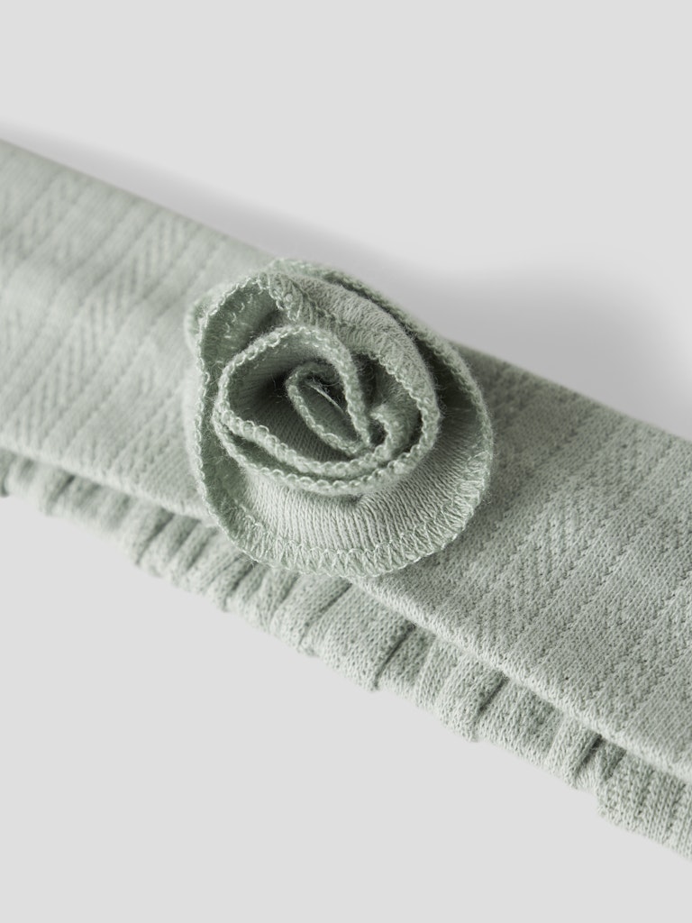 NAME IT Halley Headband-Aqua Gray Aqua Gray model front view
